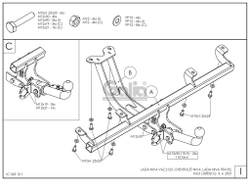 Фаркоп оцинкованный Galia L028C для Lada Niva Travel 2021-, Chevrolet Niva 2123 2008-2020, Lada Niva 2020-2021(паспорт и сертификат в комплекте)(без электрики)