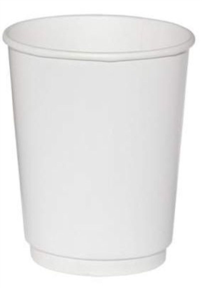 Стаканы бумажные двухслойные 400мл белые DW16 (17/340 шт)