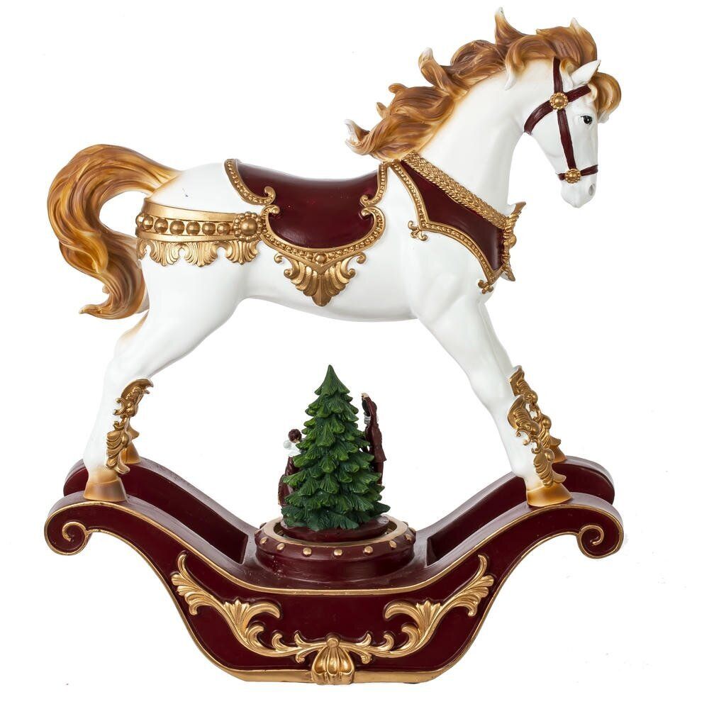 GAEM Фигурка декоративная "Лошадка-качалка", (подсвет, муз, 3хАА, н/п), L32 W11 H37 см