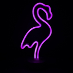 Ночник неоновый Фламинго бат. 33см коробка