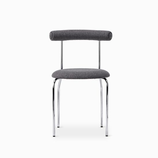 Обеденный стул Lara серая ткань, металлический каркас