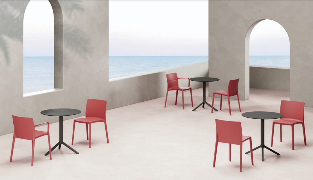 Кресло пластиковое Papatya Evo-K, кирпично-красный