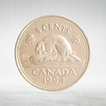 Canada, 5 Cents, 1994 – Elizabeth II (Third Portrait), VF