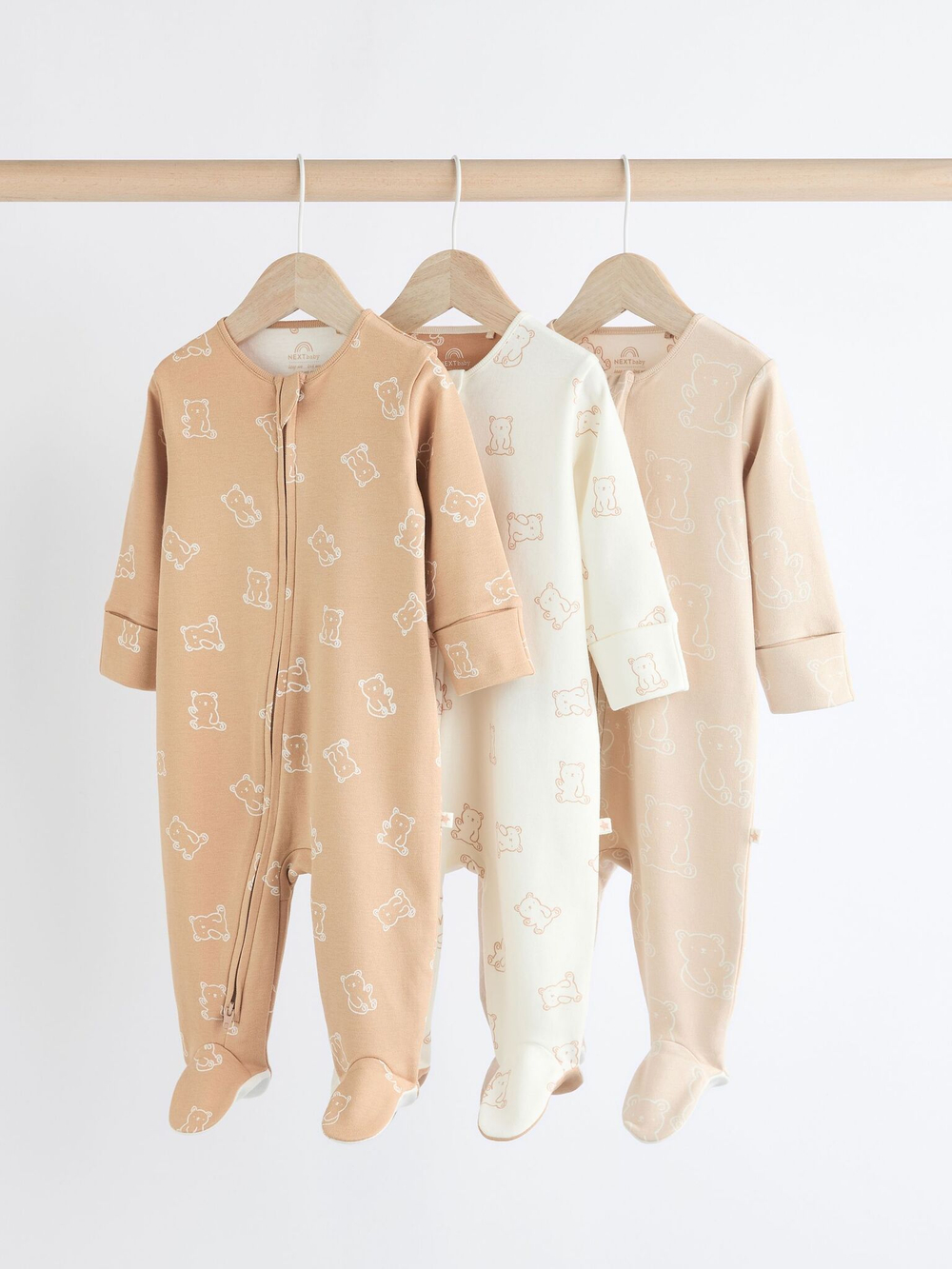 Комбинезон / Cлип для малышей Next N77-765, 3 шт., Бежевый
