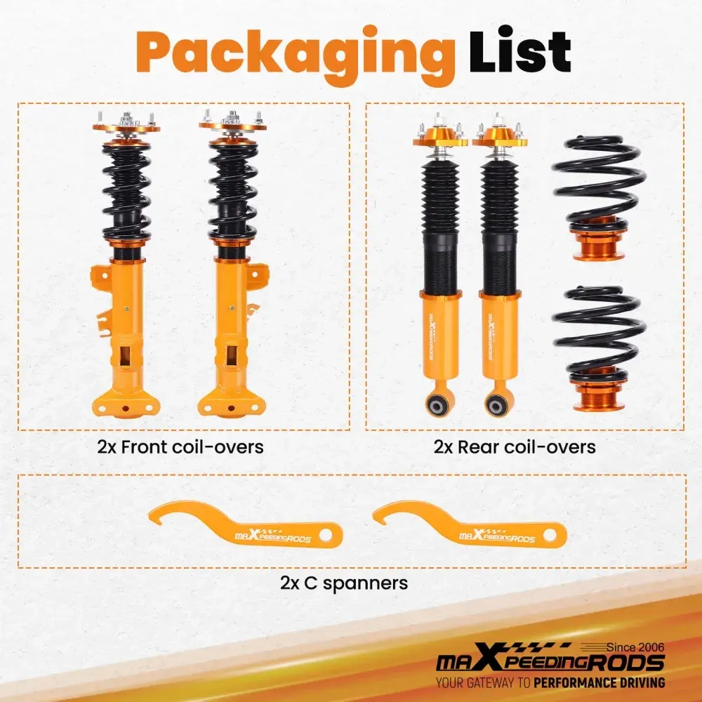Coilovers Suspension Kit подходит для автомобиля BMW E36 Compact 316g 316i 318ti 318tds 323ti 94-99