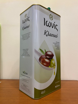 Оливковое масло греческое IONIA (Pure) 4 литра в жестяной банке-канистре Греция