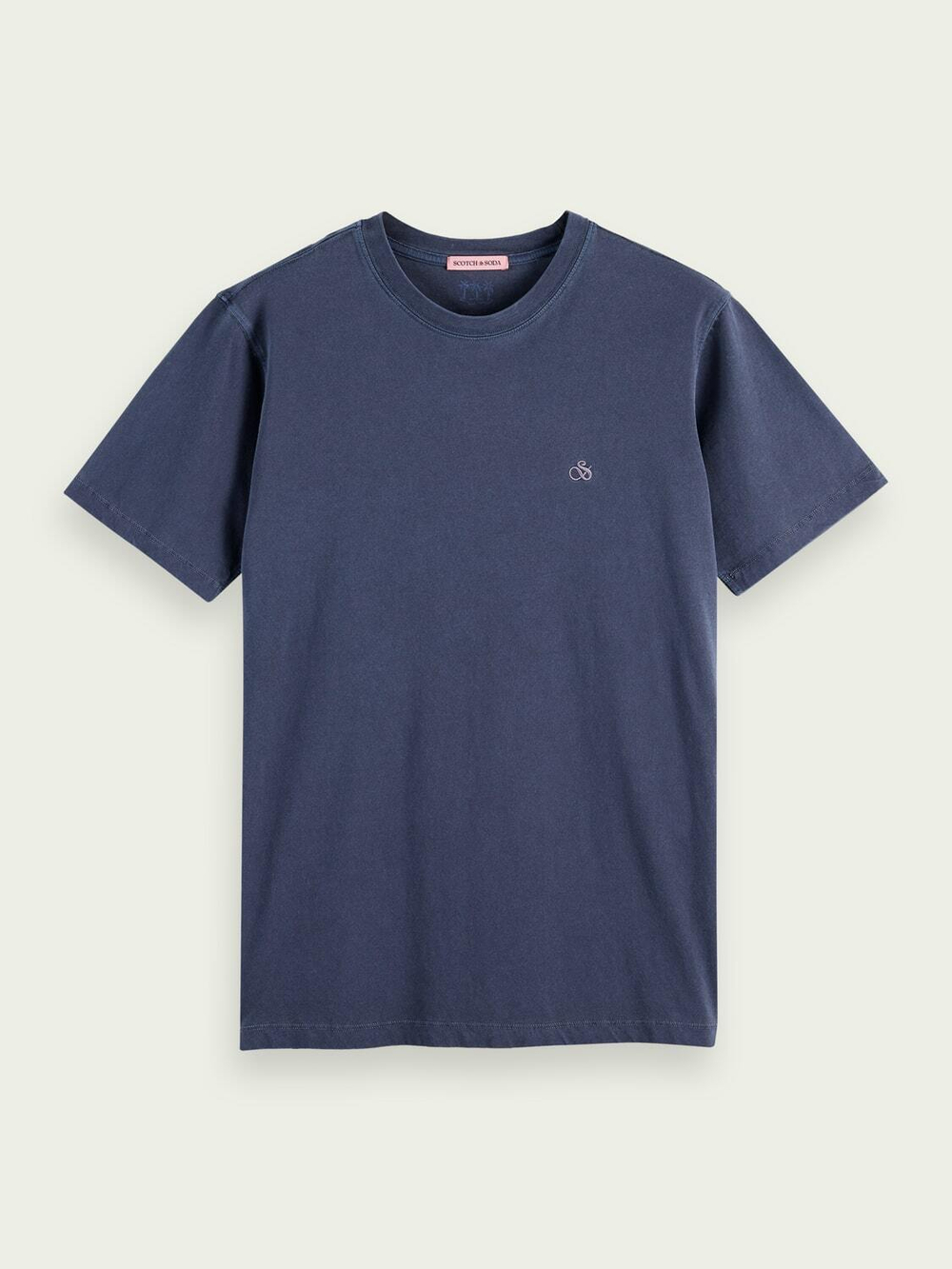 Футболка Scotch&Soda Garment-dyed crewneck tee with embroidery logo