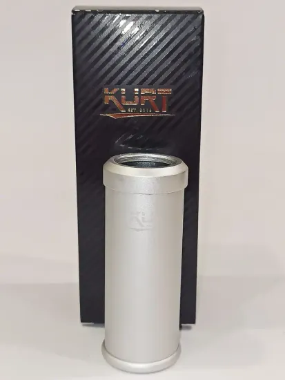 Дорожный помазок для бритья KURT, синтетика HI BRUSH, металлический тубус, серебро