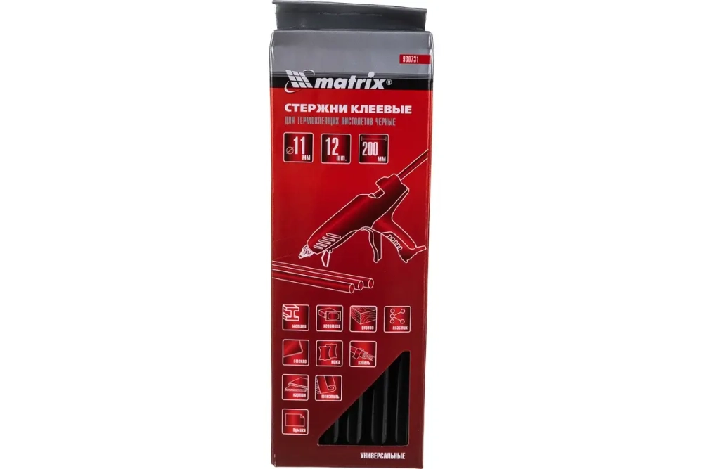 Стержни клеевые чёрные (11 мм; 200 мм; 12 шт.) MATRIX 930731