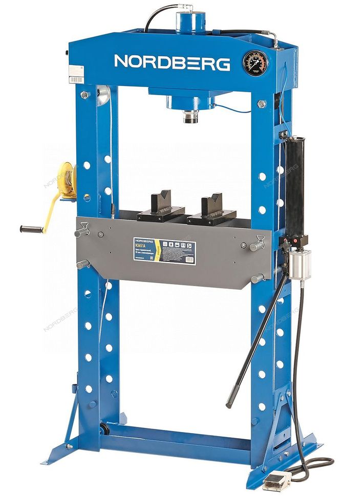 NORDBERG (N3651A) Гидравлический пресс, 50 т, пневмоуправление