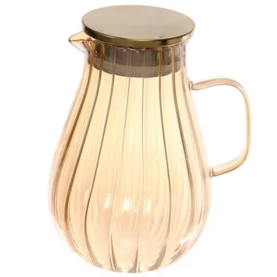 Кувшин стеклянный 1900мл «Bella cucina» в наборе с 4-мя стаканами 400мл, золотой