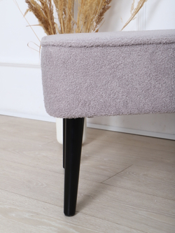 Пуф "Donatello" букле мех серый/венге