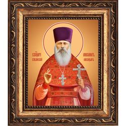 Михаил Кубанский (Лисицын) священномученик пресвитер. Икона на холсте.