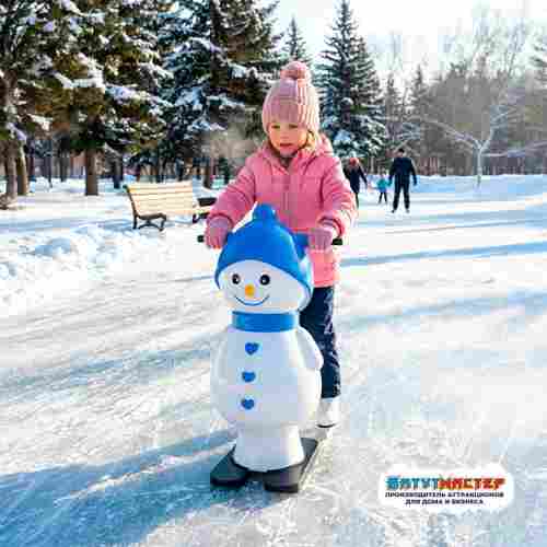Ходунки для катания на коньках «Снеговик Ледовый», 0,3×0,3×0,7 м