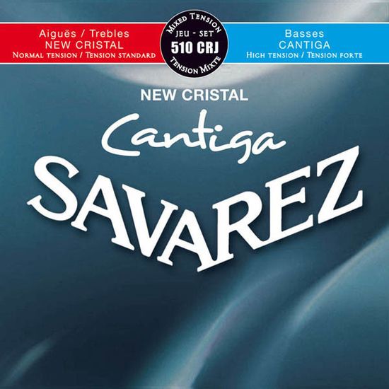 Струны для классической гитары, смешанное нат., посеребр, Savarez 510CRJ New Cristal Cantiga