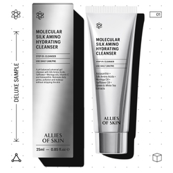 ДЕФЕКТ УПАКОВКИ: ALLIES OF SKIN Molecular Silk Amino Hydrating Cleanser Очищающий увлажняющий гель с аминокислотами шелка, 25 мл