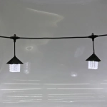 Гирлянда для улицы «Домики» 5 м 10 ламп LED (8,5*10 см) черн..пров, 1 реж.,IP-55 (220 V), Белый