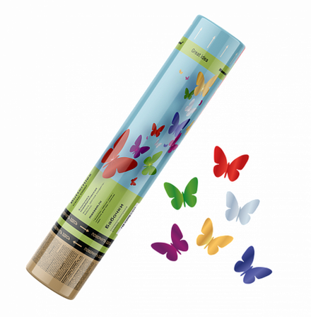 Пневмохлопушка "Butterflies " СМ007 30см (1/100)