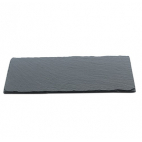 Блюдо для подачи прямоуг. 25*12 см. h=5 мм. черное, сланец MG (68706)