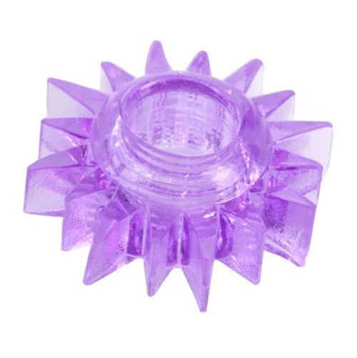 Фиолетовое гелевое эрекционное кольцо-солнце 1,5см ToyFa Basic 818004-4