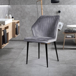 Стул Berg, бархат светло-серый 26