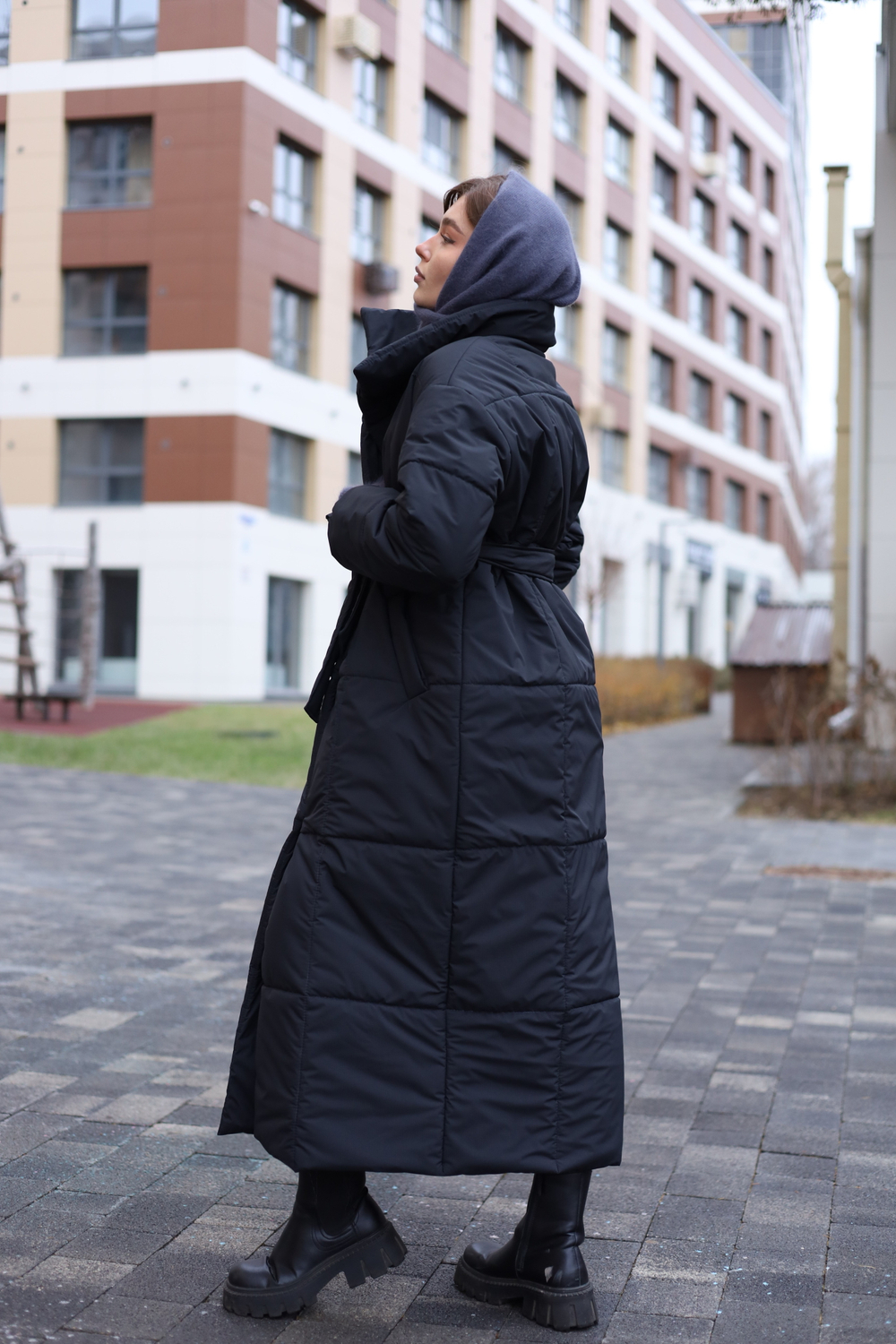 Пальто зимнее Арктика, черное