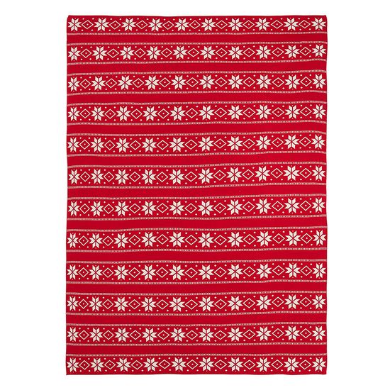 Плед из хлопка с новогодним рисунком frostwork из коллекции new year essential, 130x180 см