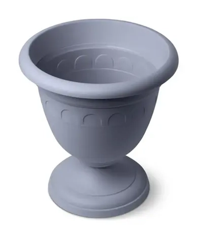 Вазон высокий пластиковый 3л d-22см «Колывань» серый C134СЕР