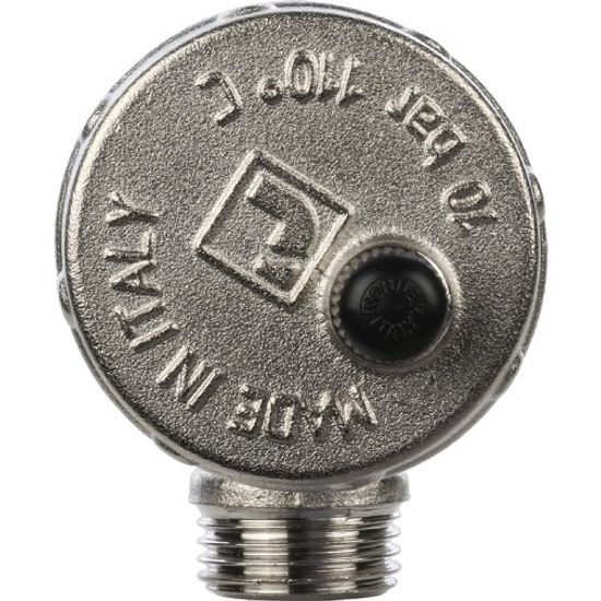 Воздухоотводчик Stout 1/2" автоматический угловой, вертикальный выпуск, никель (SVS-1013-000015)