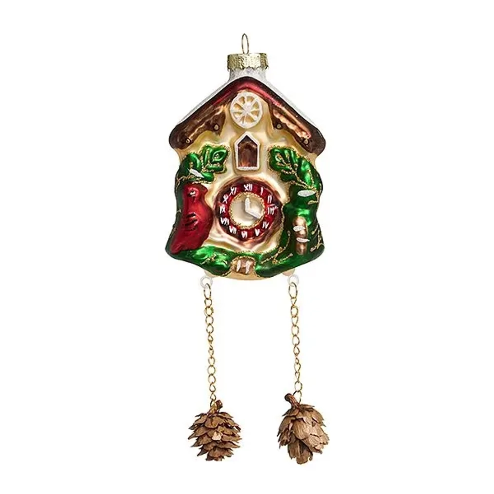 Часы-ходики с шишками 11см YQL1573