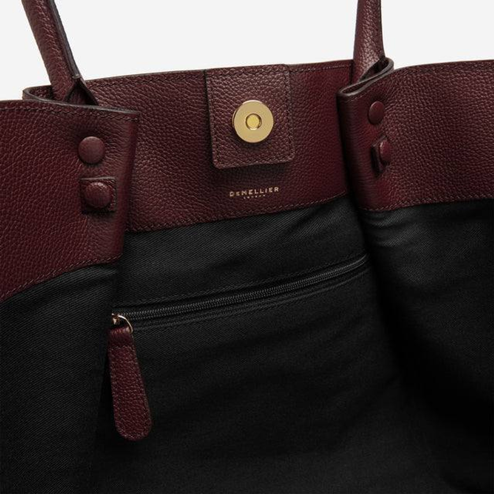 Сумка DeMellier The New York Burgundy Small Grain