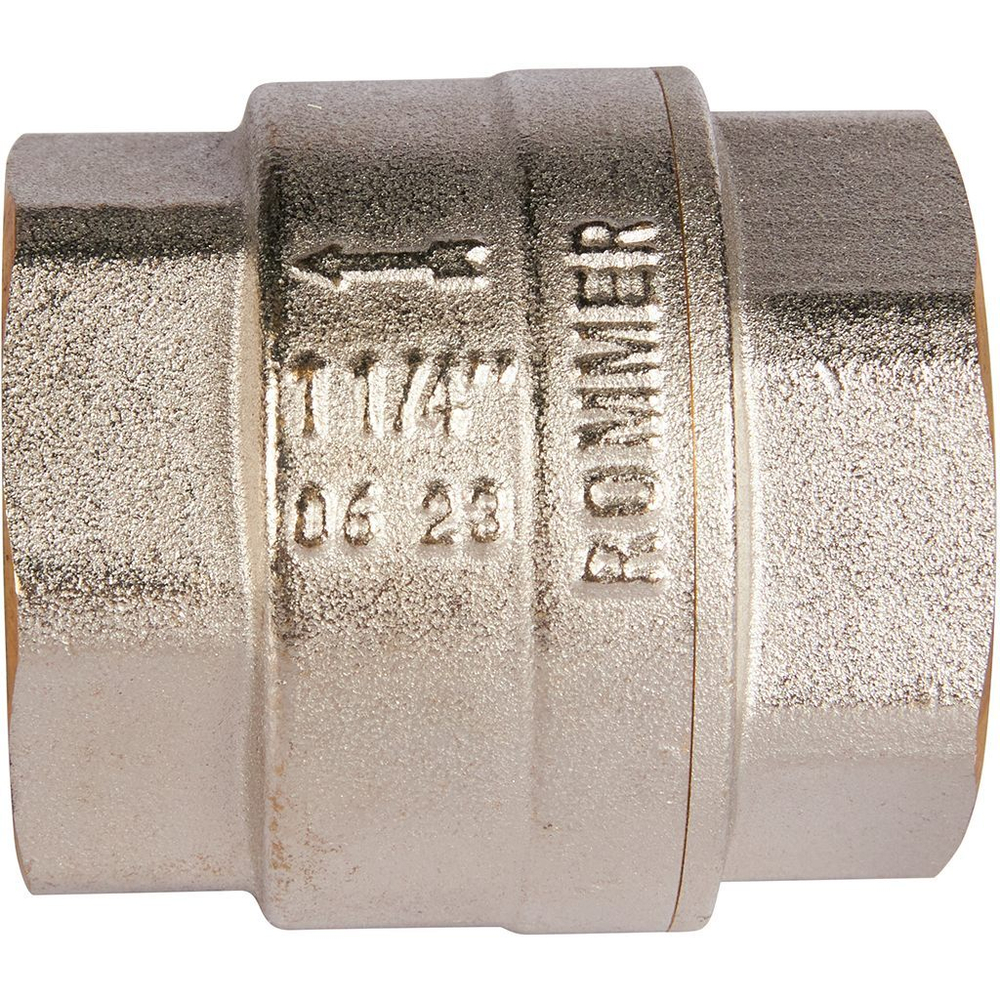 ROMMER Обратный клапан 1 1/4" пружинный муфтовый с пластиковым седлом