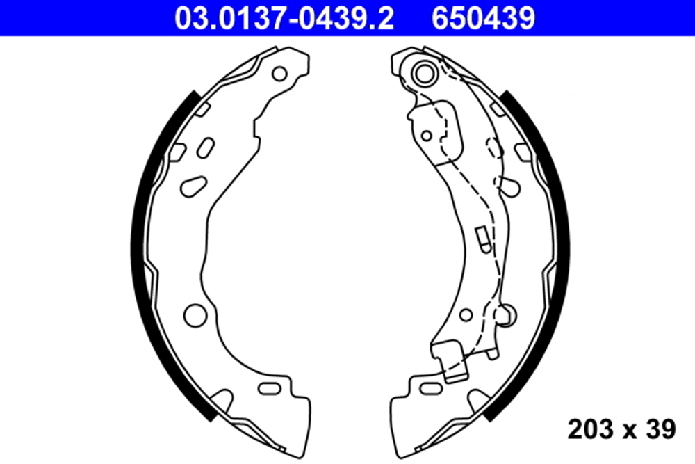 ATE - 03013704392-ATE - Brake Shoe Set