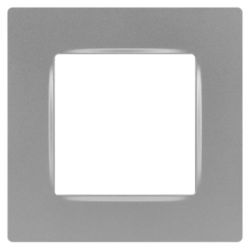 Рамка для розеток и выключателей ЭРА Серия 12 12-5201-03 на 1 пост, Классик, алюминий