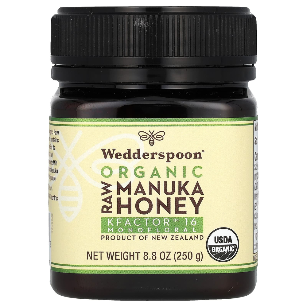 Wedderspoon, Органический необработанный мед манука, KFactor 16, 250 г (8,8 унции)