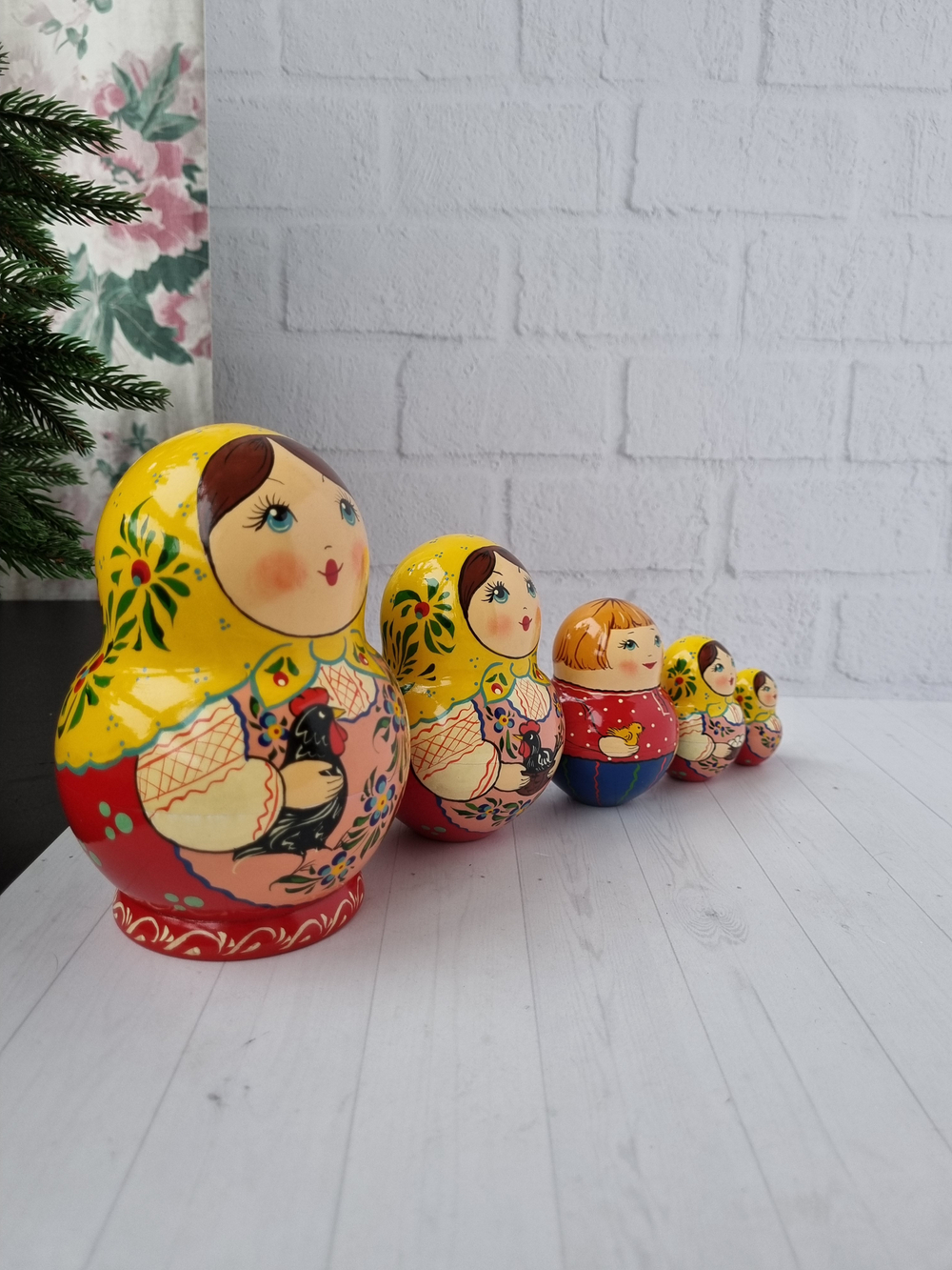 Матрёшки "С курочкой" традиция 5м 15см пузатая