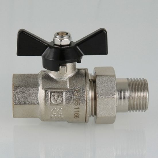 Кран шаровой Valtec Perfect 1/2" ВР/НР с полусгоном ручка-бабочка (арт. VT.327.N.04)