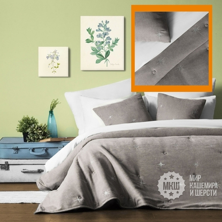 Стеганое покрывало для спальни БЭЛЛИИ (арт. BL02-294-03) - серое