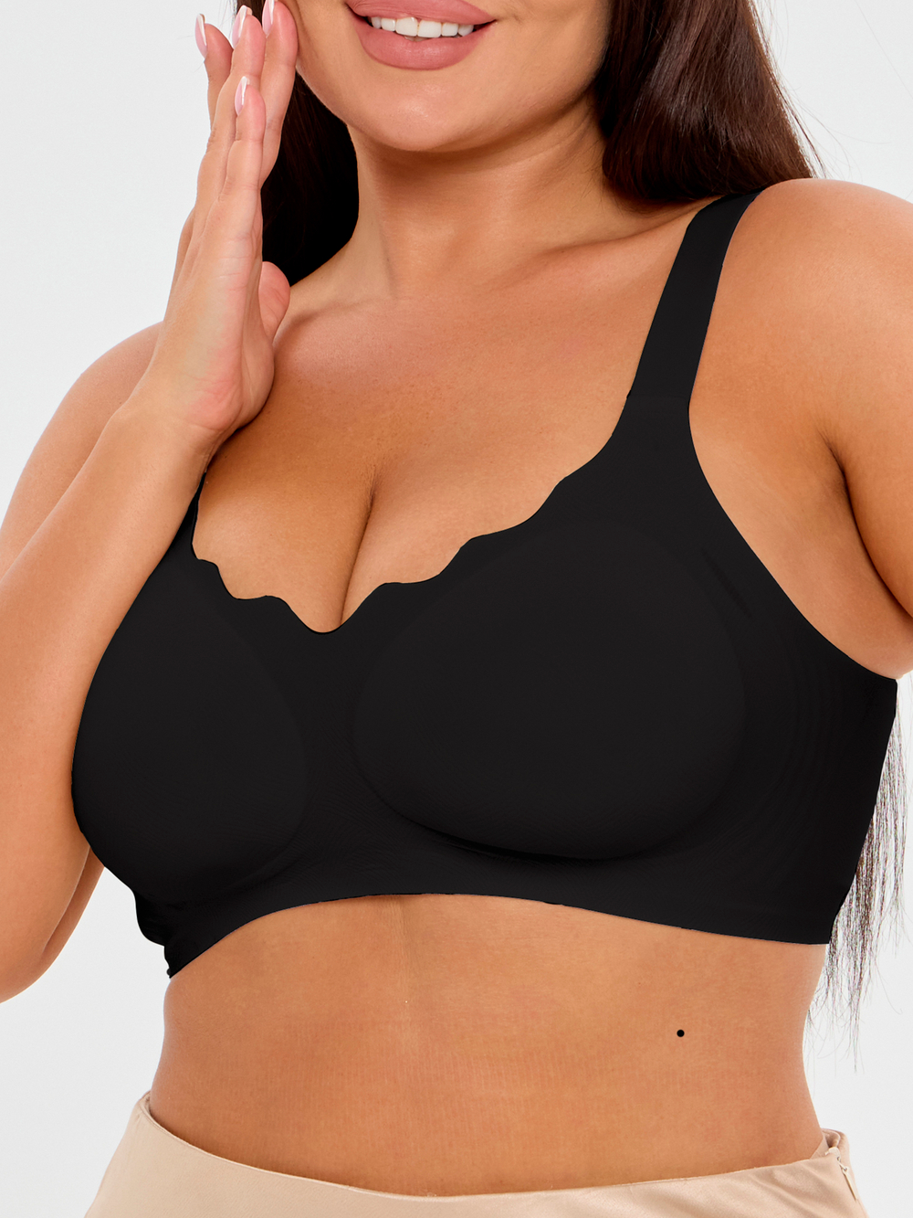 Бюстгальтер бесшовный больших размеров без косточек