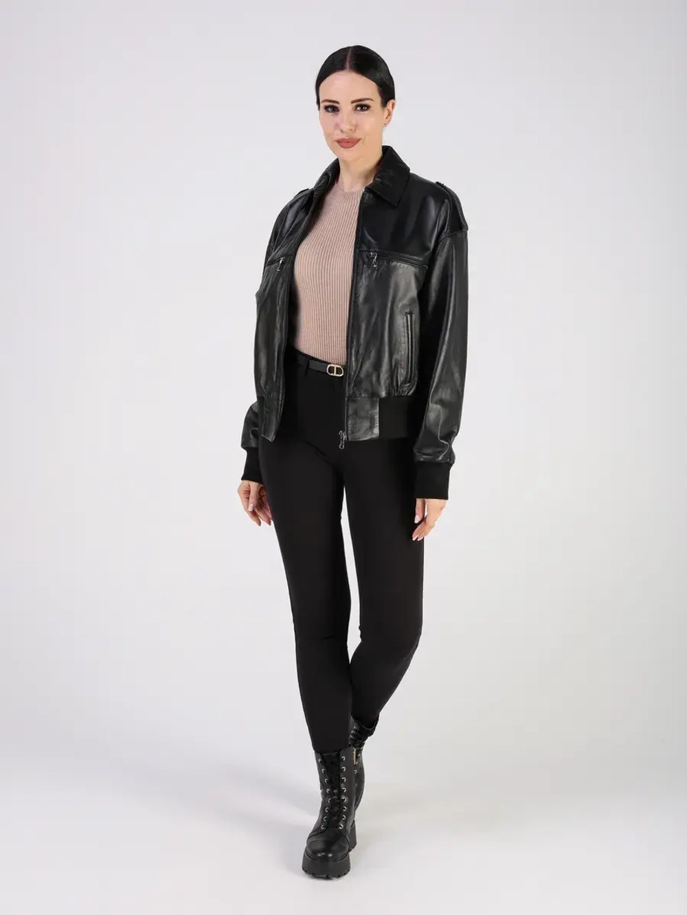 Кожаная куртка демисезонная