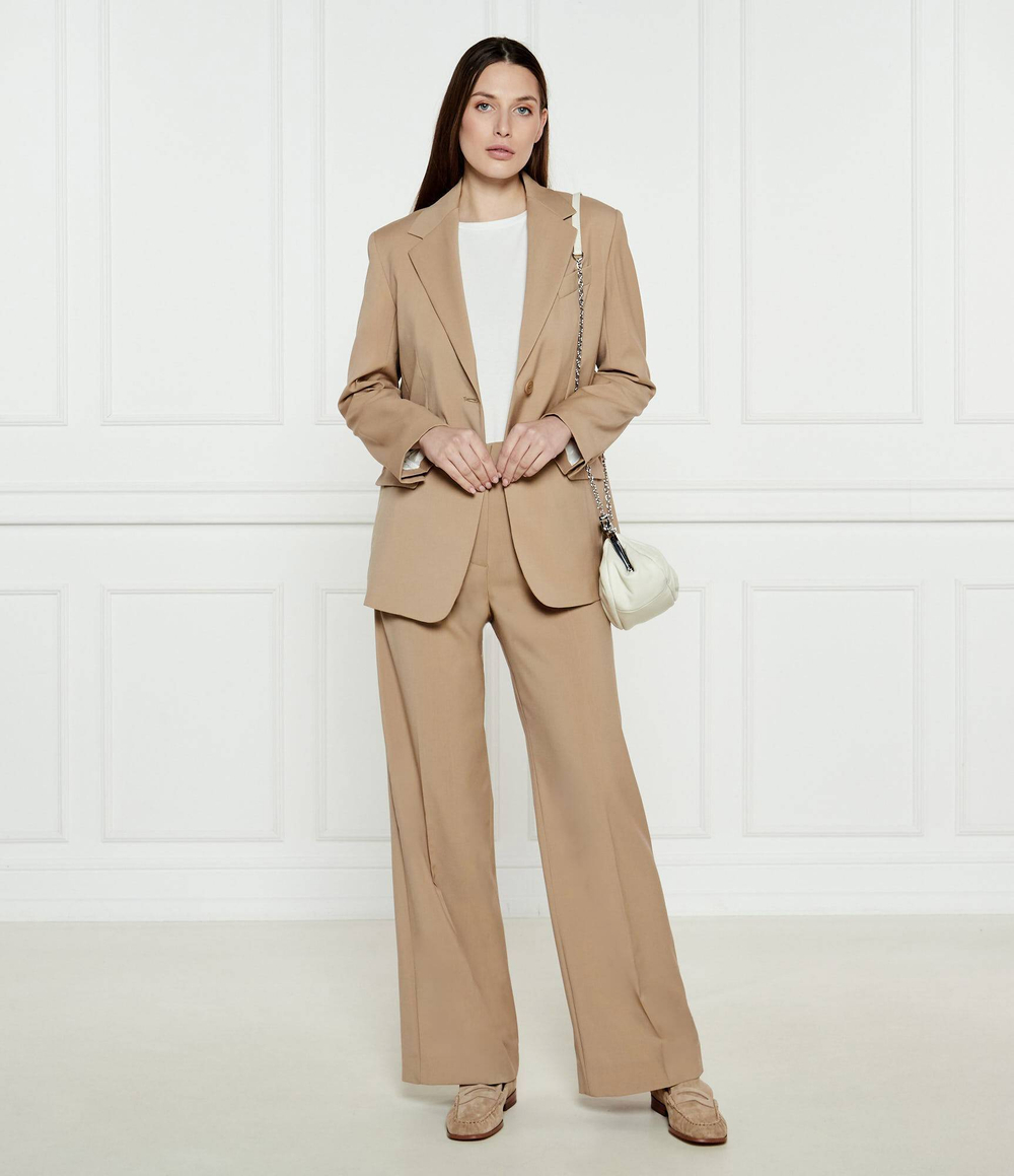 Хлопковый пиджак MATERIA Weekend MaxMara - бежевый(150410916)