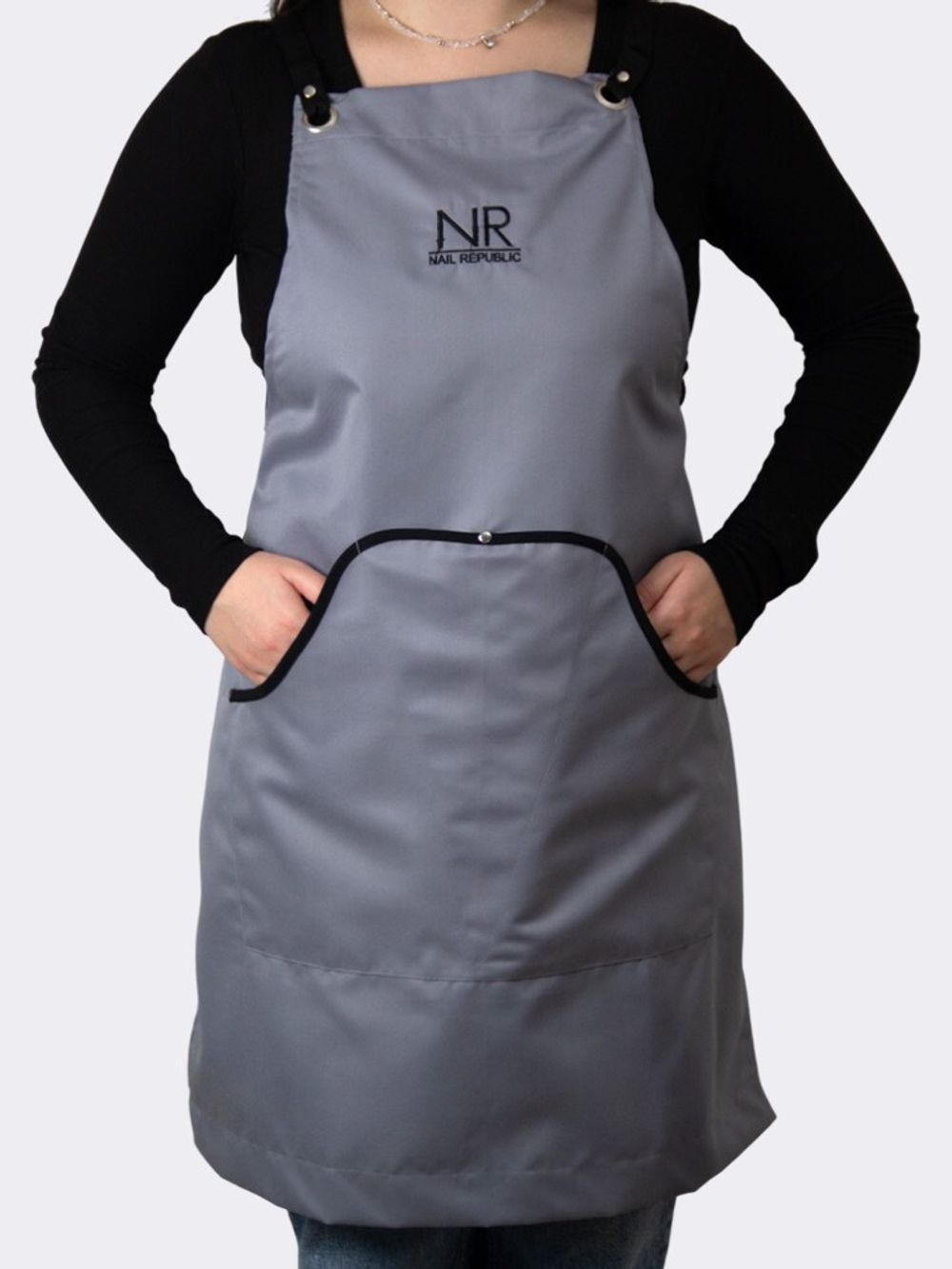 NR Фартук мастера с логотипом серый