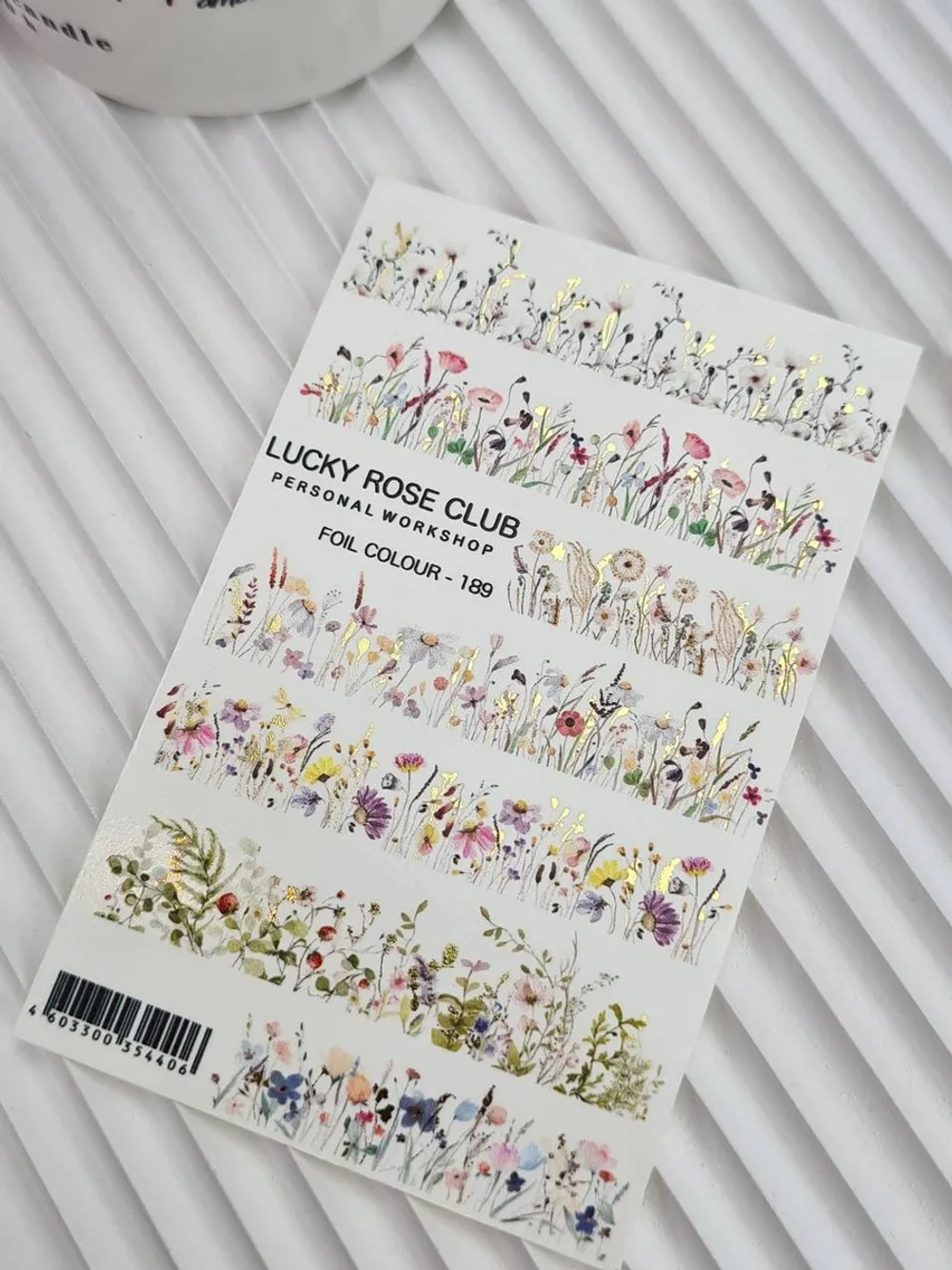 Lucky Rose Слайдеры наклейки для ногтей Foil 189