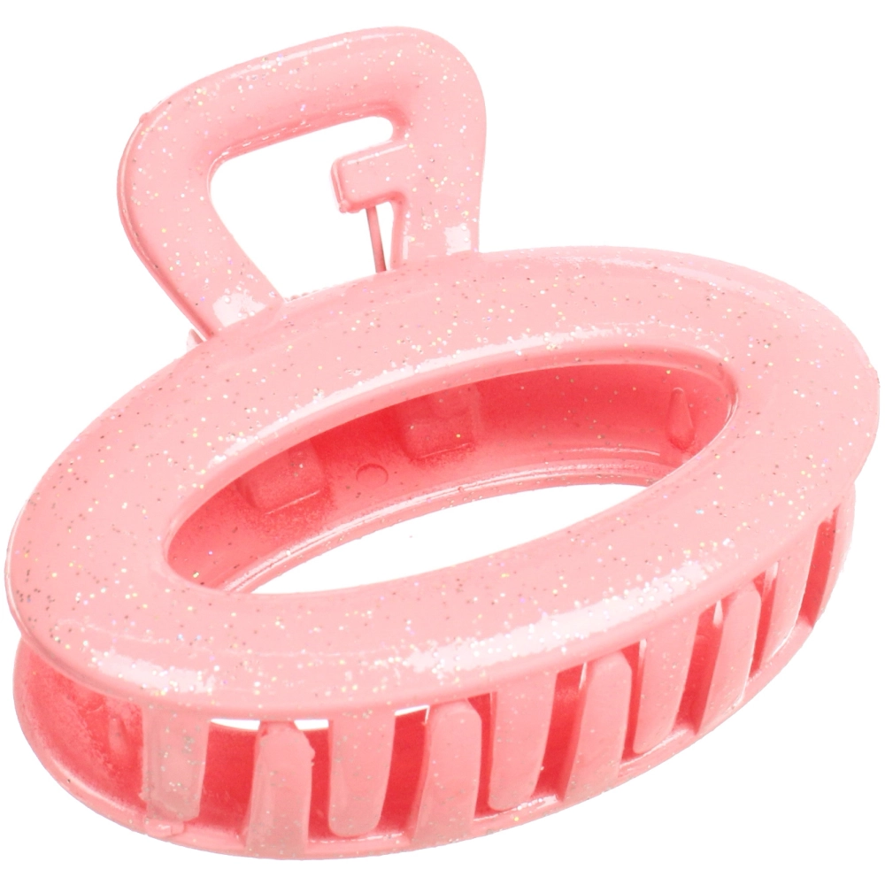 Заколка - краб для волос «AKS - MANTANA», микс 6 цветов, овал, 7*4см