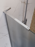 Душевая перегородка BelBagno UNO-L-1-TB-90-FL-Cr профиль хром, стекло рифленое FLUTTO