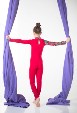 Crystal cotton jumpsuit with lycra