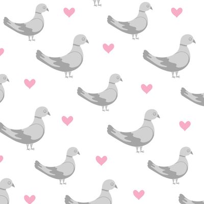 голуби, сердца, любовь