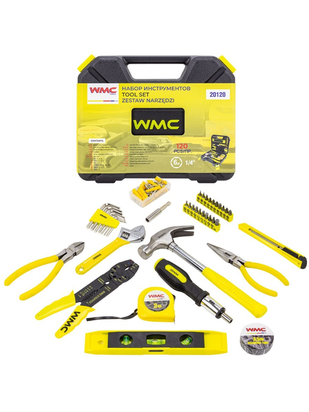 Набор инструментов 120пр.,в кейсе WMC TOOLS WMC-20120