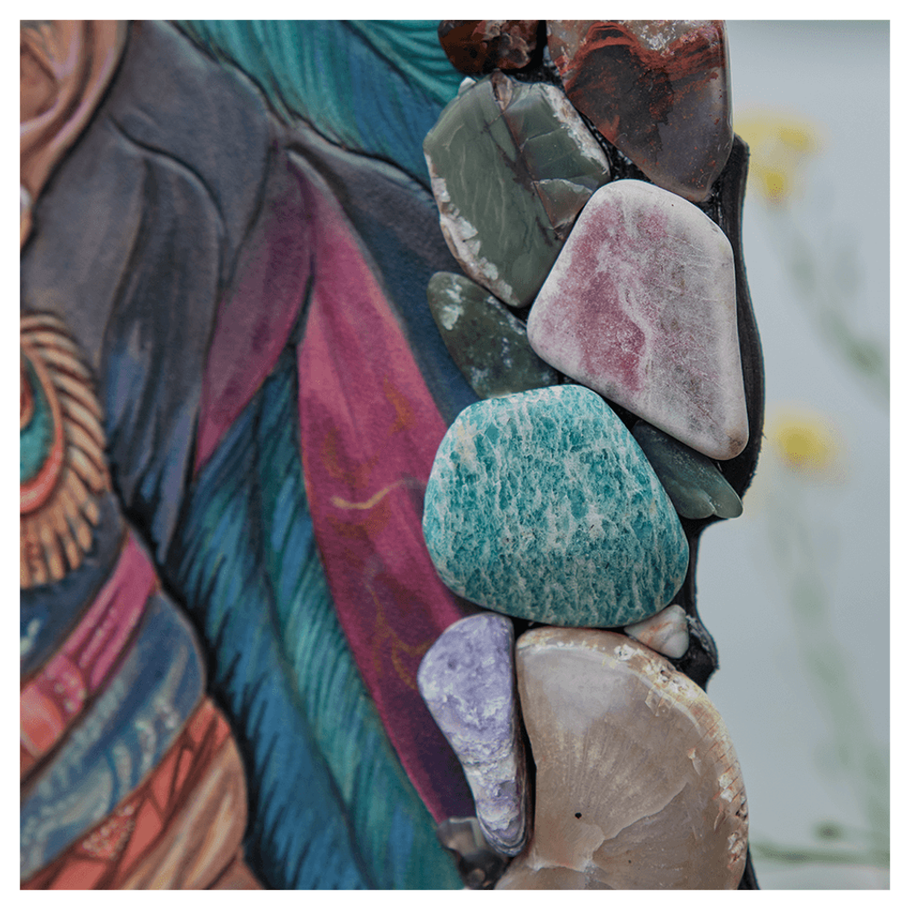 Картина из кожи «Шаманка»