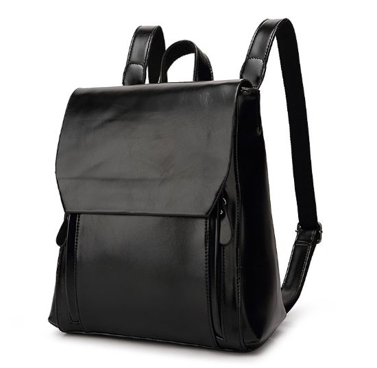 Рюкзак женский из экокожи Конверт 2.0. Черный